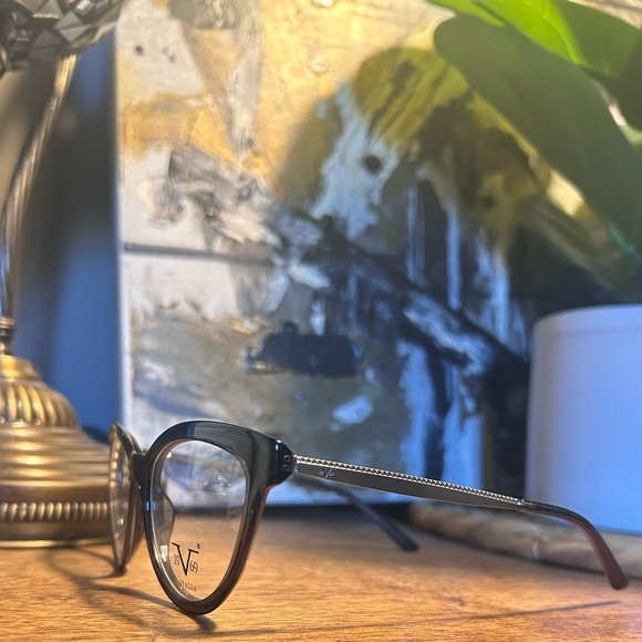 Black Versace Women's Glasses - Black Frame & Gunmetal Silver - Picture 3 of 13